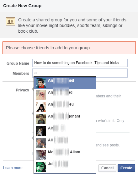 friend list facebook